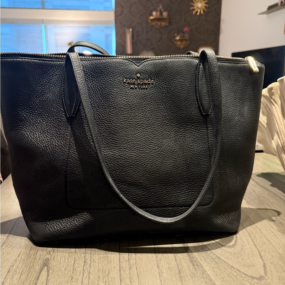 Kate Spade Black Textured Tote